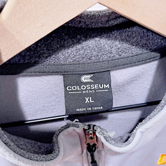 Tennessee Volunteers Full Zip Fleece Jacket Gray Mock Neck Colosseum Mens XL - Picture 7 of 8